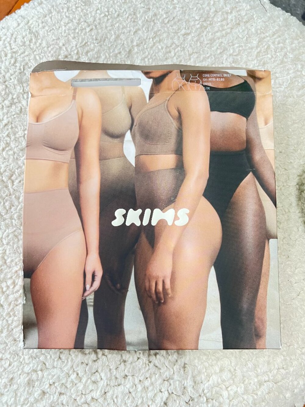 Skims black core control shapewear underwear S/M